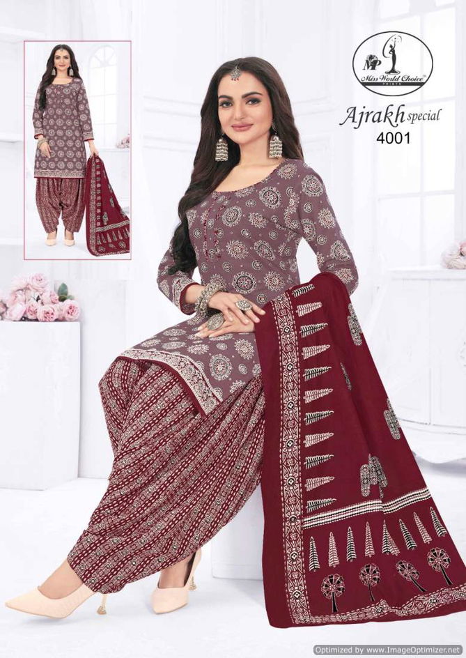 Ajrakh Vol 4 By Miss World Daily Wear Printed Cotton Dress Material Suppliers In India
